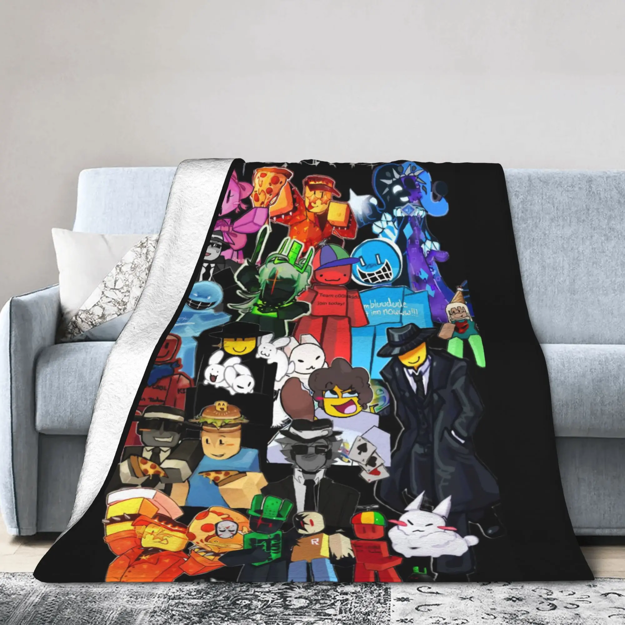 Forsaken Character Flannel Blanket Winter  Warm Soft Throw Blanket for Children Home Decor Print Bedspread Sofa Bed Cover