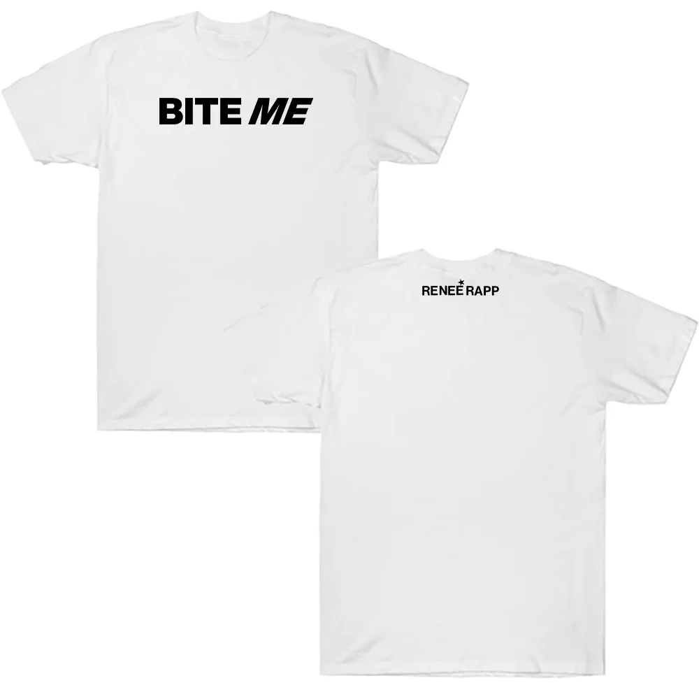 Reneé Rapp Singer Album Print Tshirts Bite Me T-shirt Cotton Soft Unisex Streetwear Short Sleeve O-neck Women T Shirt Loose Tees