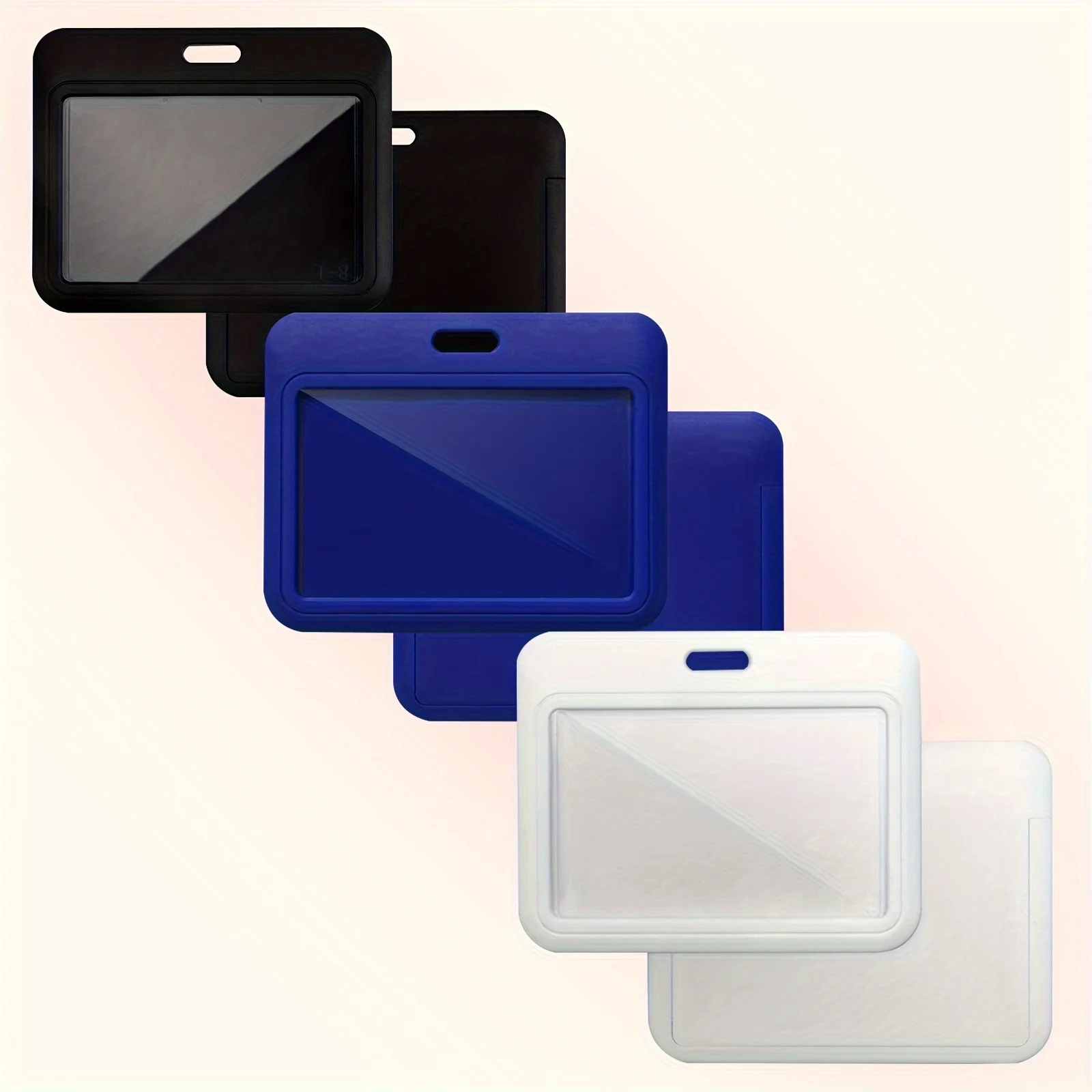 1PC Sliding Card Cover ID Name Badge Holder Pass Bus Work Card Cover Protectors Chest Pocket Women Students Card Holder Badge