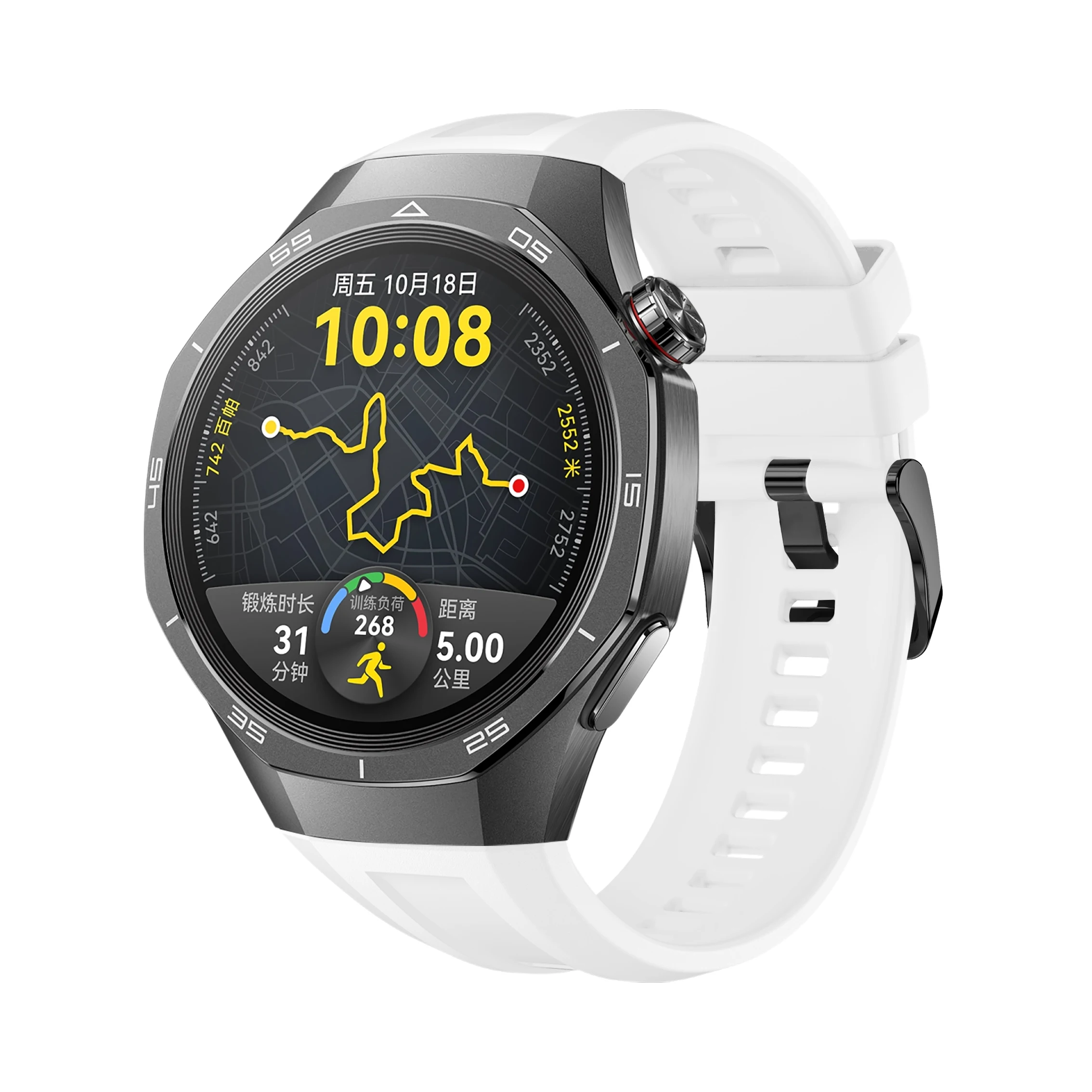 화웨이 시계 GT5 프로 46mm 용 시계 밴드 화웨이 GT5 프로 46mm 남성용 여성용 스트랩 용 갭 클래식 버클 실리콘 교체 손목 밴드