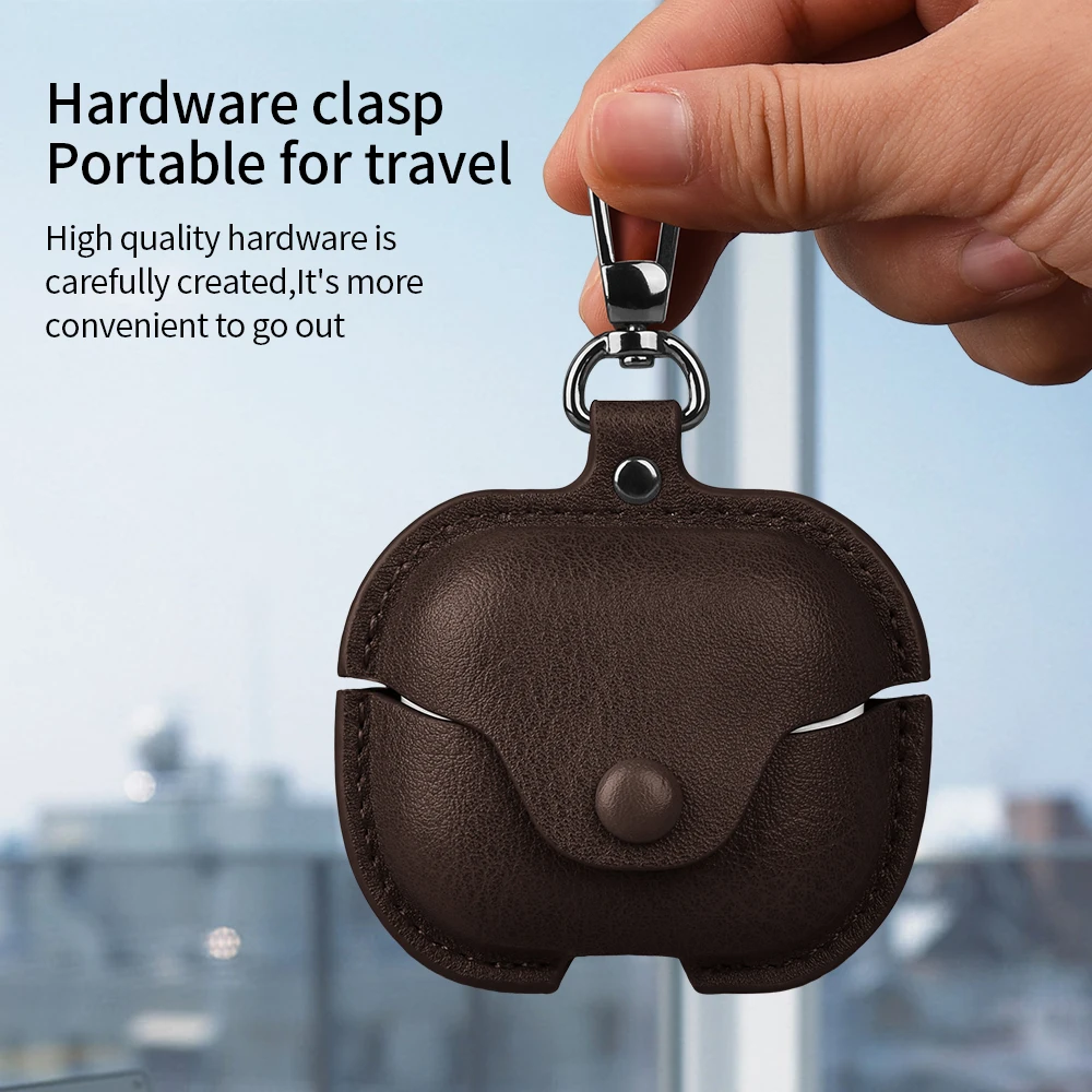 Funda para Samsung Galaxy Buds 3 Pro 3Pro, fundas de cuero de estilo empresarial, funda para auriculares inalámbricos con accesorios de gancho