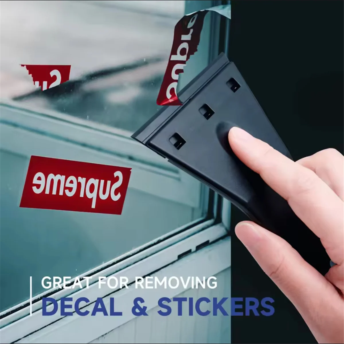 

ABNJ 2pcs 3-Inch Wide Plastic Blade Scraper Window Tint Decal Sticker Label Glue Removal Household Glass Cleaning Tool