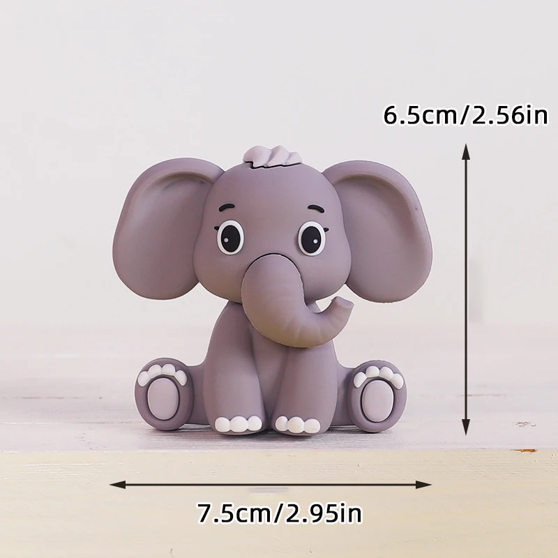 Neue Waldtier Kuchen Topper Dschungel Safari Löwe Elefant Giraffe Affe Kuchen Dekor Geburtstag Party Baby Dusche Geschlecht offenbaren – Detail 11