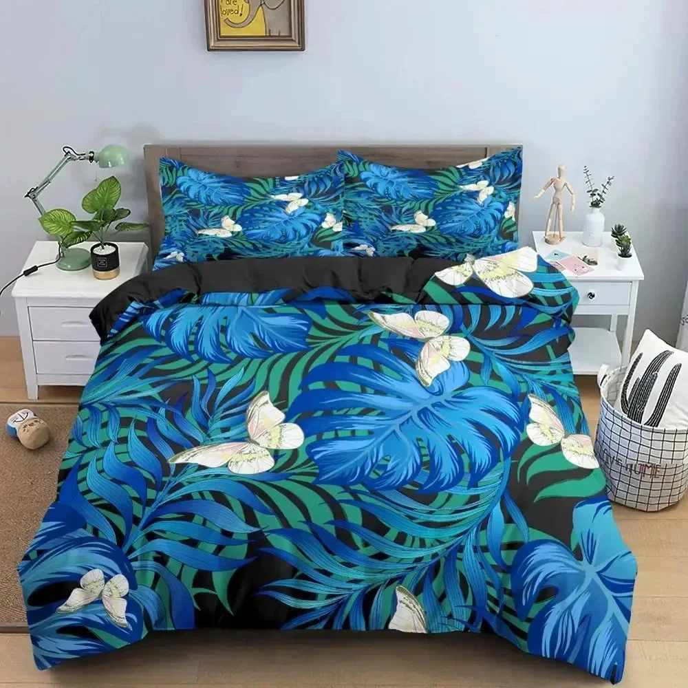 

Luxury New 3D Print Butterfly Duvet Cover King Queen Size Animal Floral Bedding Set Beautiful Flower Polyester Quilt Cover