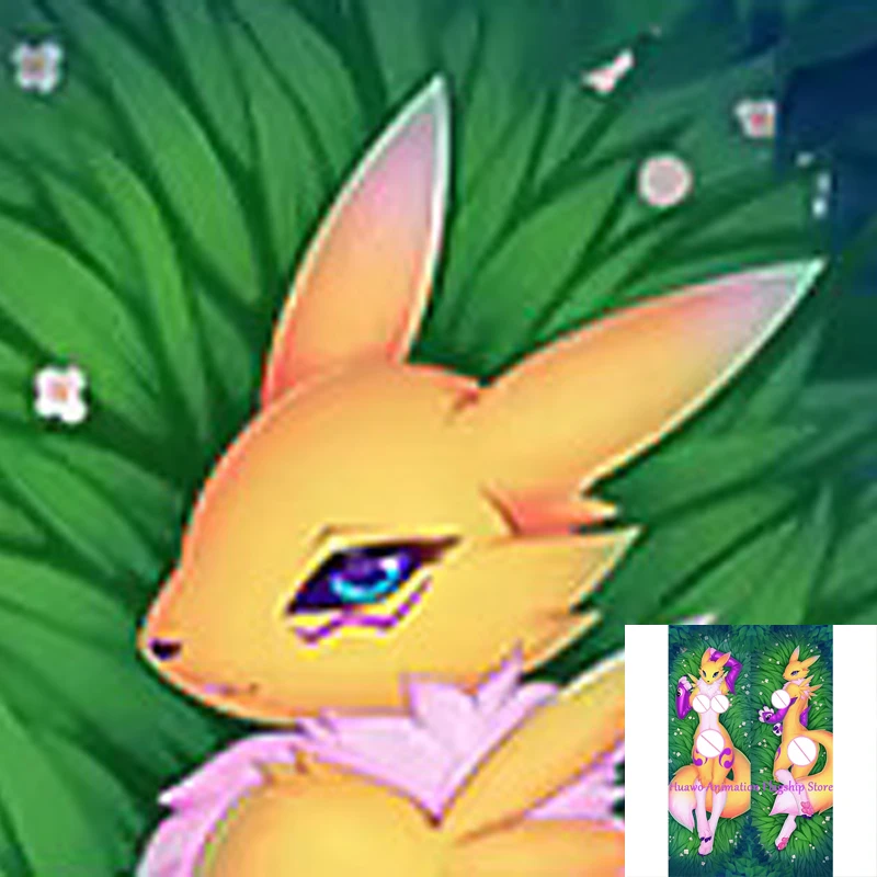 

Dakimakura Anime Pillow Cover Renamon Double Sided Print 2Way Cushion Cover Xmas Gifts
