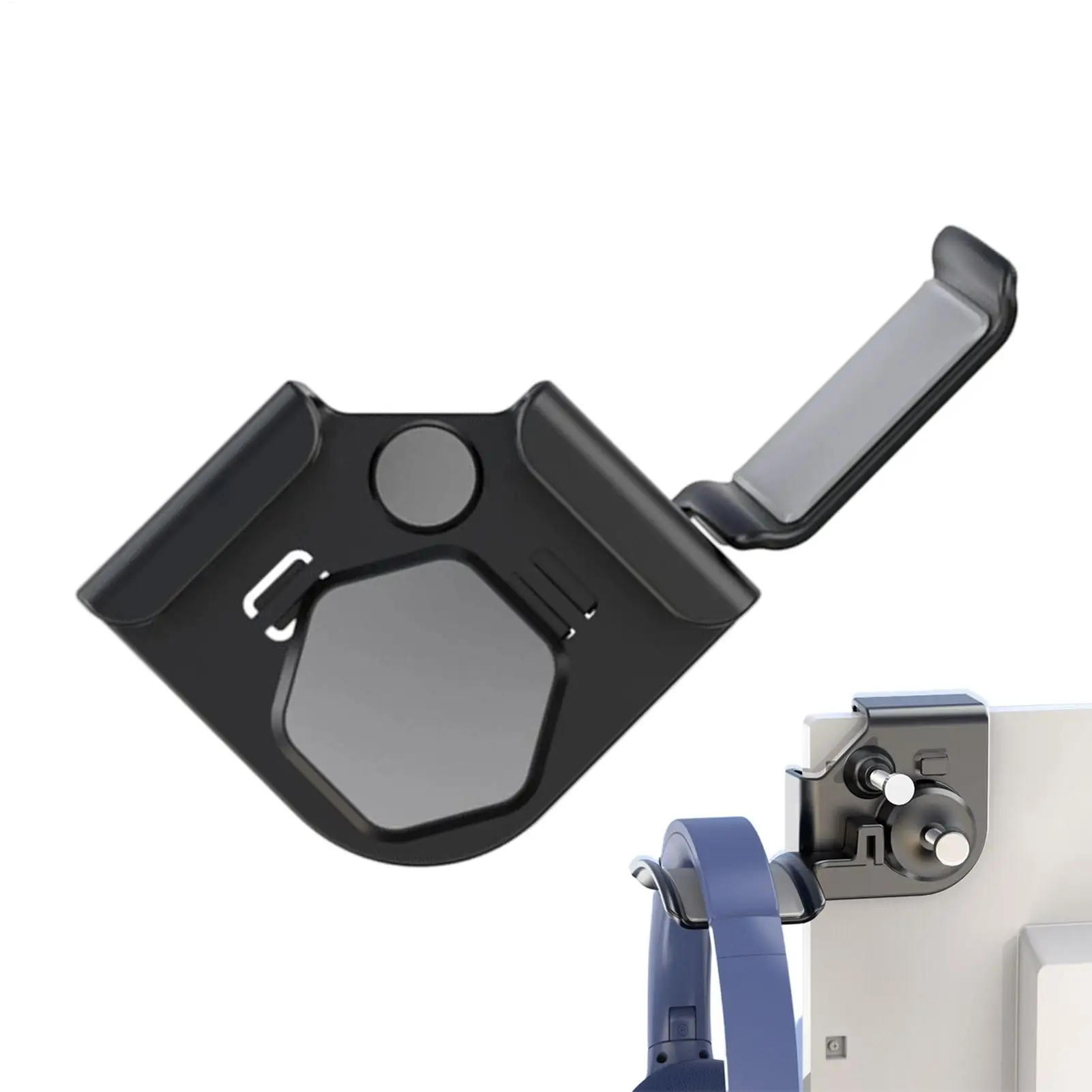 Headset Holder Adjustable Monitor Mount Storage Headphone Hanger Monitor Accessories for PC Computer Earphone Home Office School