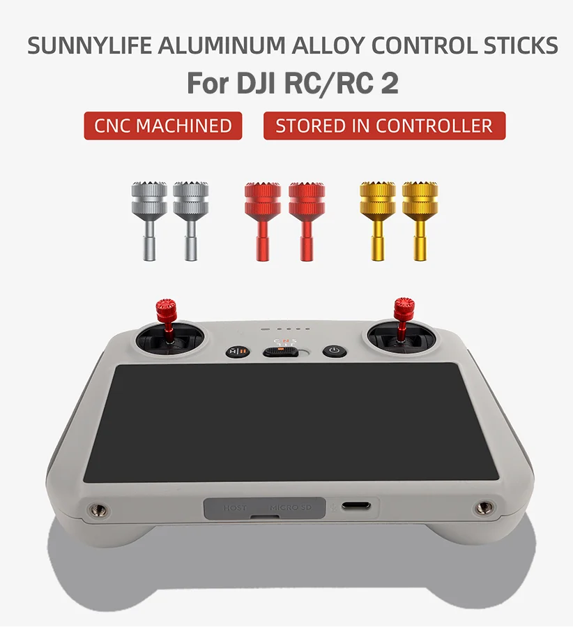 

Aluminum Sticks Joystick For DJI MINI3 PRO/MINI4/NEO/RC/RC 2/Air 3s Controller Thumb Rocker Control Replacement Spare