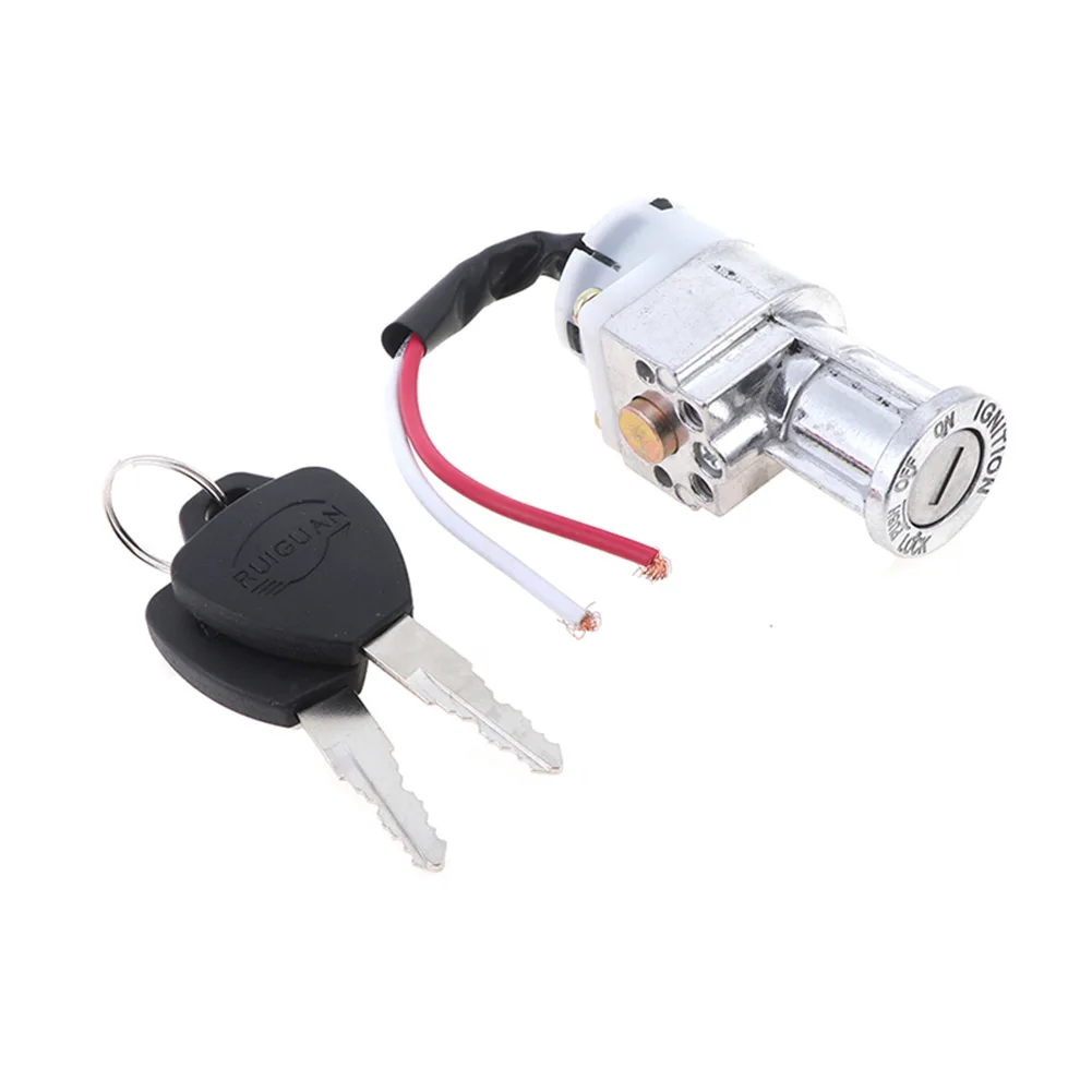 Motorcycle Safety Lock W/2 Key Ignition Switch Battery Safety Pack Box Lock Motorcycle Accessories For Electric Bike Scooter