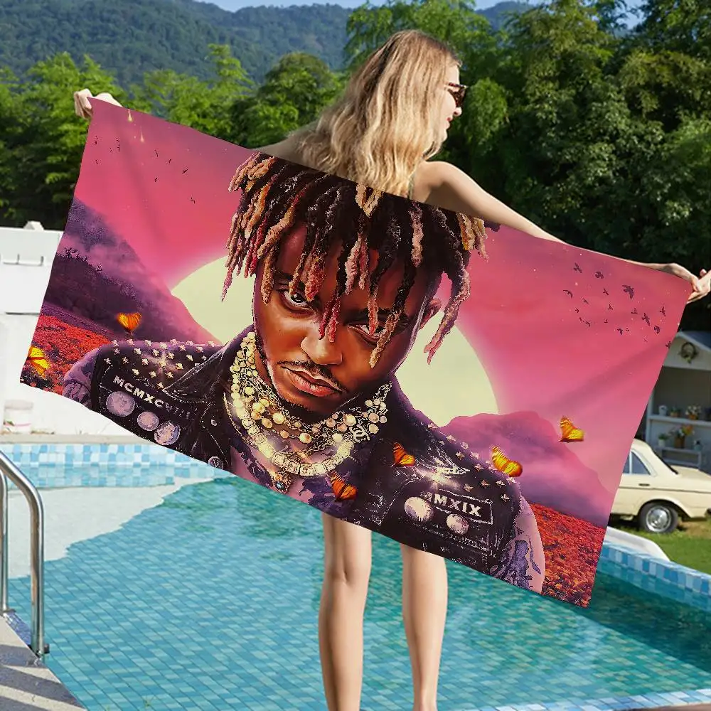 Hip-Hop J-Juice W-WRLD Microfiber Printed Beach Towel Mountain Climbing Yoga Beach Swimming Running Absorbent Soft Towel