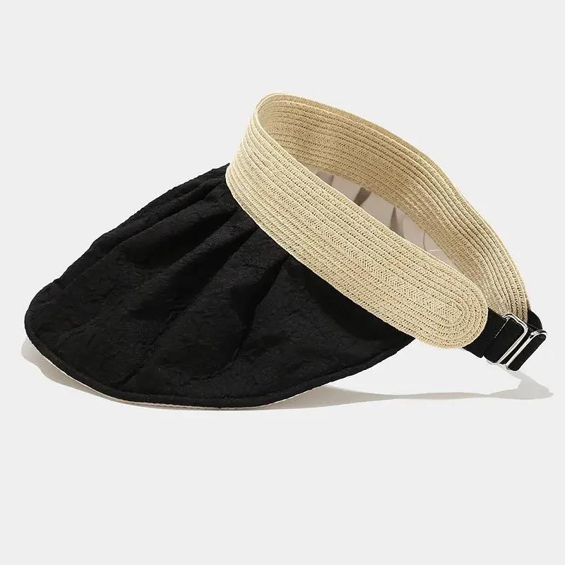 Summer Cotton Solid Visors Baseball Cap Adjustable Sun Protection Cap For Girl and Women 09