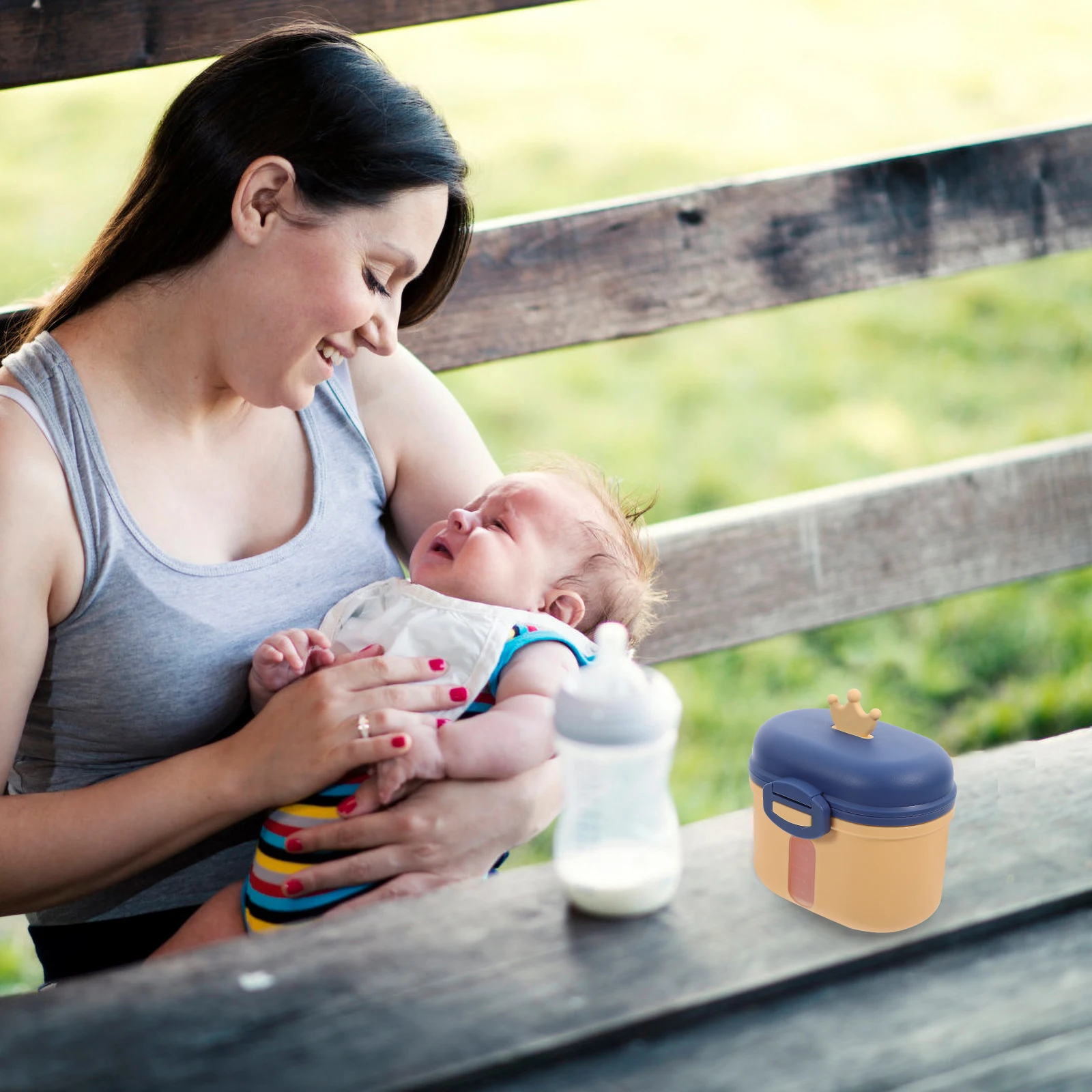 

Baby Formula Dispenser Portable Milk Powder Box Travel Infant Food Storage Container Leak Proof Sealed Holder with Scoop