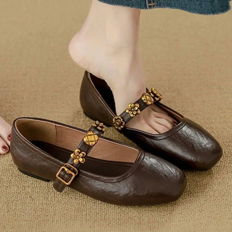 

Осень 2023, новая женская обувь, модная кожаная обувь, нескользящая женская удобная обувь на мягкой подошве, Zapatos De Mujer