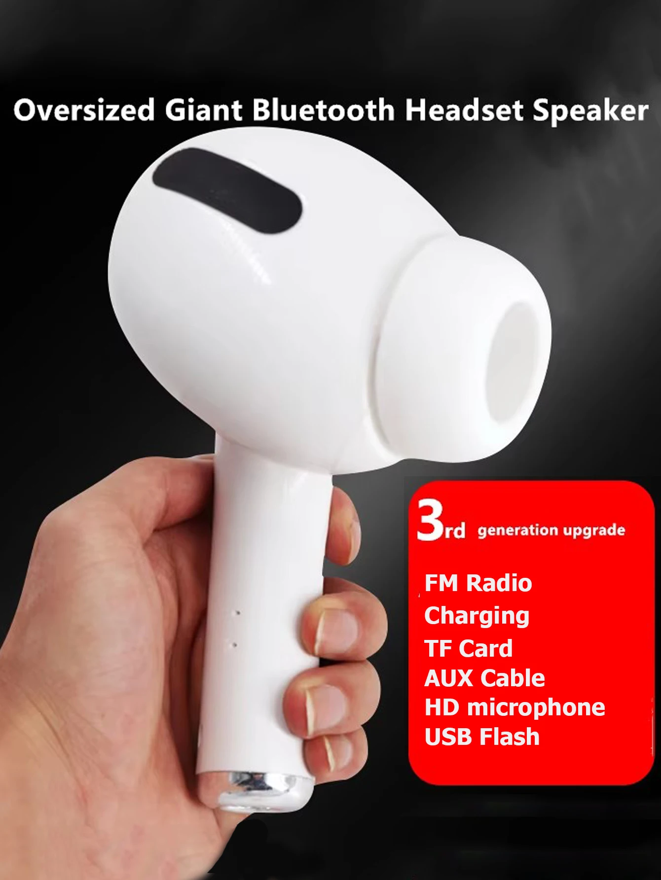 Wireless Bluetooth Speaker Giant Headphone Design Supports TF Cards USB  Creative and Unique Gift Speaker for Home and Outdoor