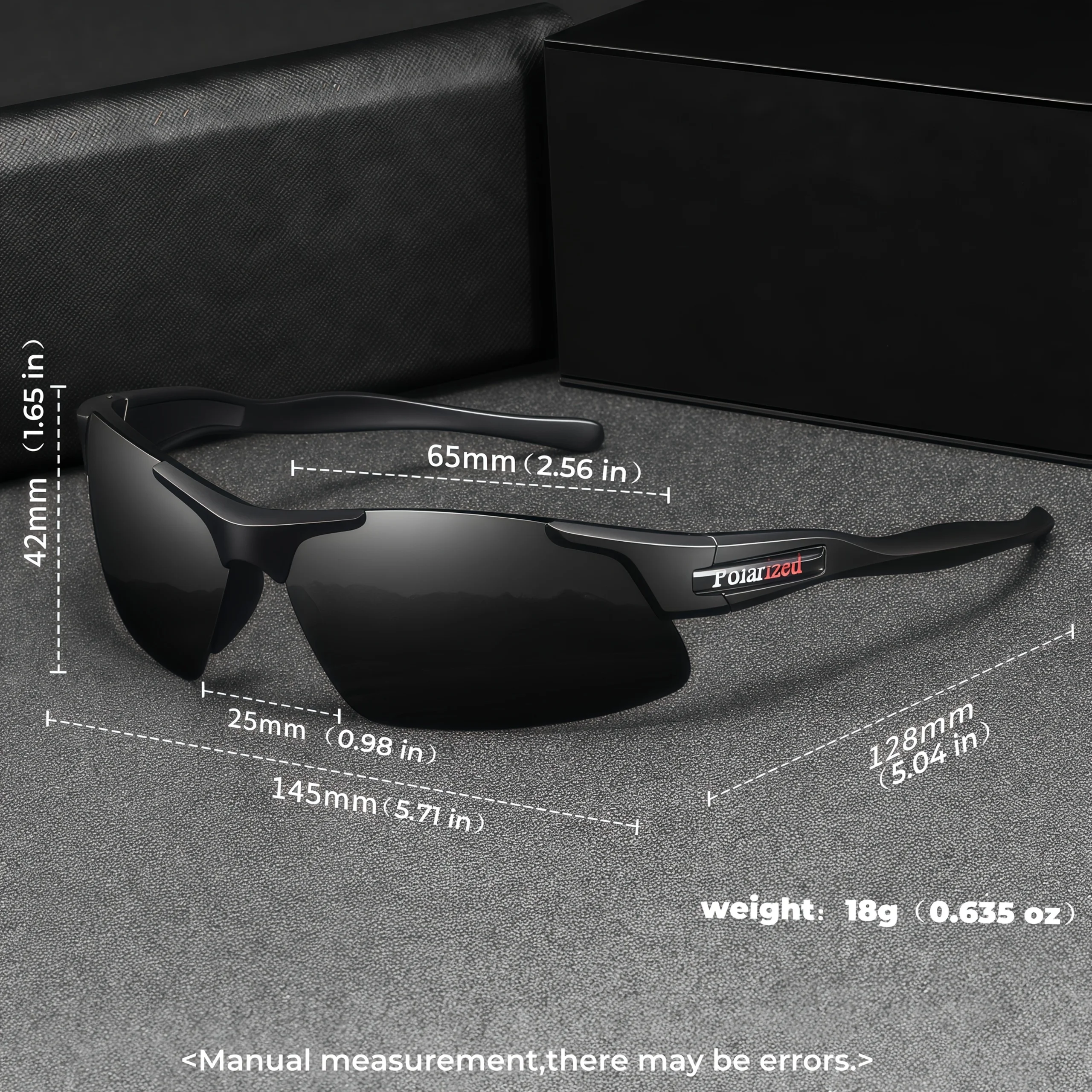 Classic HD Polarized Outdoor Sunglasses - Semi-Rimless Frame & Colorful Mirror Lens for Fishing/Cycling/Outdoor