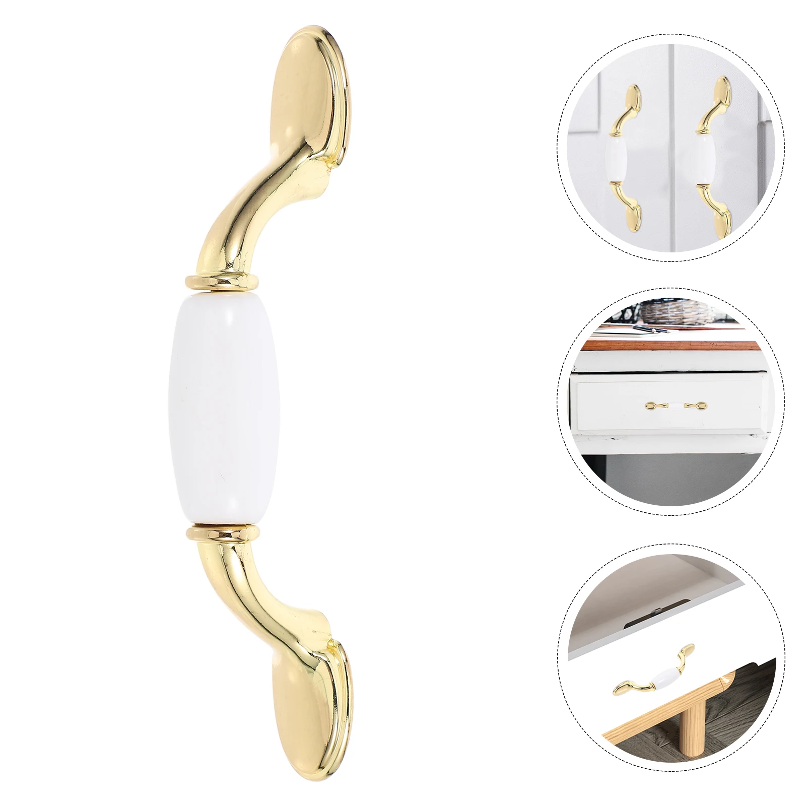 

Chic Ceramic Drawer Handle Cabinet Handle Vintage Zinc Alloy Easy Install Durable Robust Material Versatile Closet Door Handles