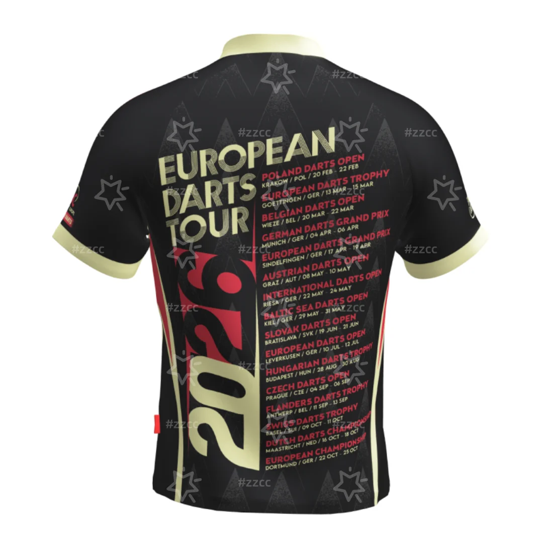 PDC Tourshirt V11 German Power 2026 Darts Polo Shirt 3d Printing Sports Dry Quickly Men's T-Shirt Children's Clothing Tee Woman
