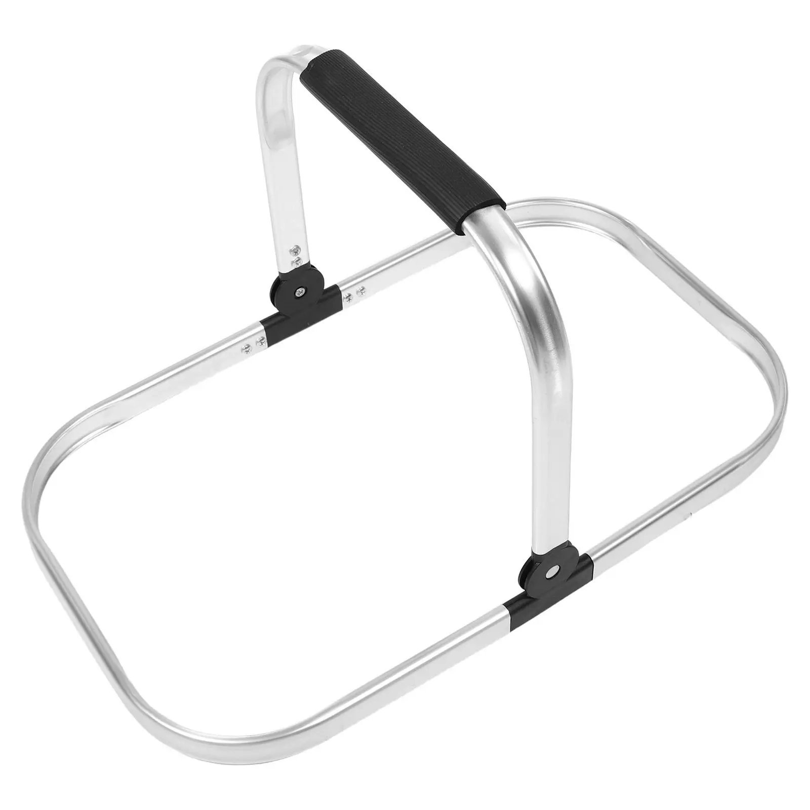 

Collapsible Aluminum Frame Shopping Basket with Ergonomic Antislip Handle Lightweight Portable Foldable for Picnic Camping Beach