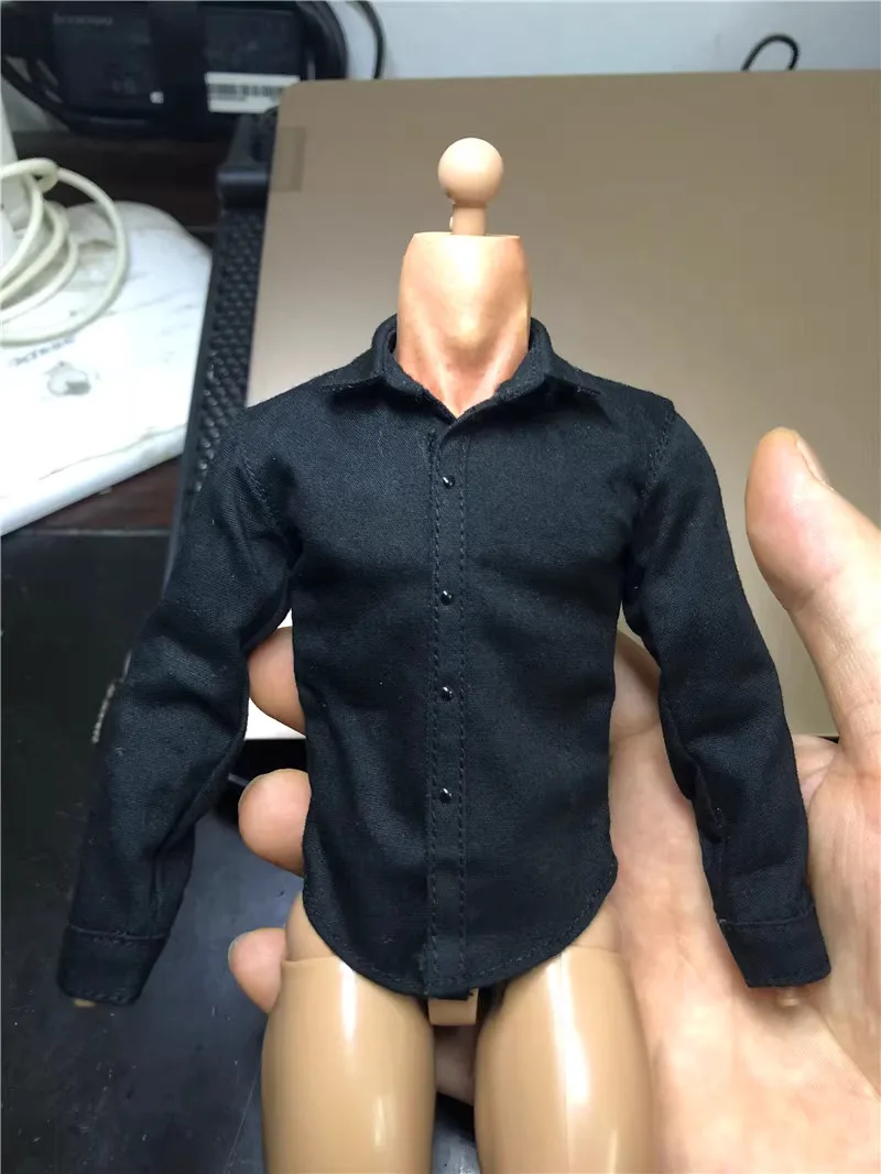 

Hot Sales 1/6 Fashion Black Shirt Toys Model For 12" Male COO BD001 Action Figure Collectable