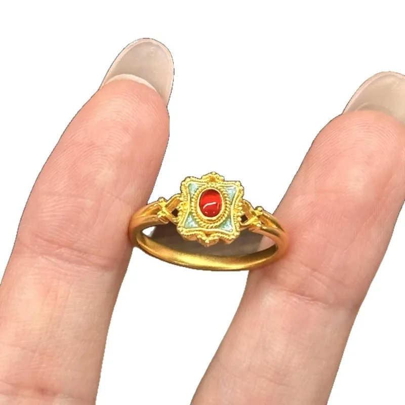 خاتم تشاو فانغفانغ على الطراز الصيني الجديد، عصري وبسيط، شخصية جميلة، فاخرة خفيفة، إحساس راقي، e