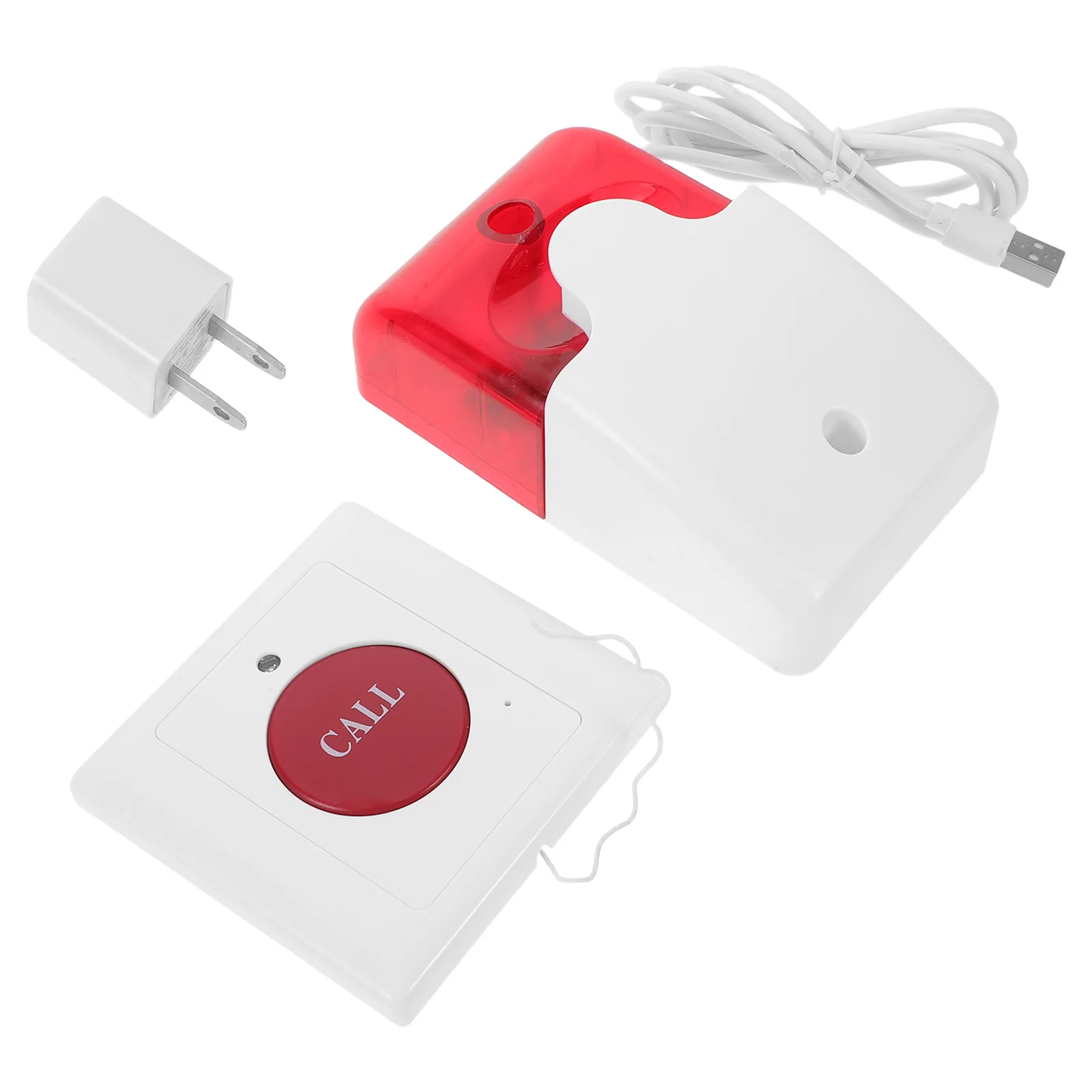 Botão de alarme sem fio para idosos com notificação de luz sonora, campainha de banheiro para idosos