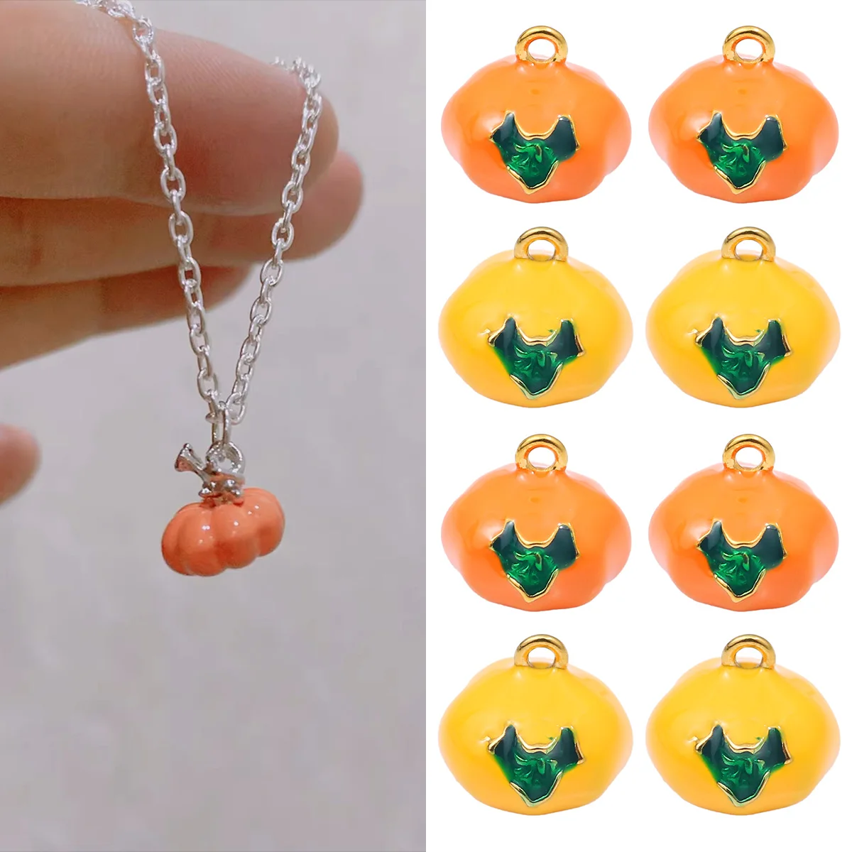 

5pcs Stainless Steel Colorful Fruit Series Pendants Pumpkin Charms for DIY Jewelry Necklace Earring Making Findings Wholesale