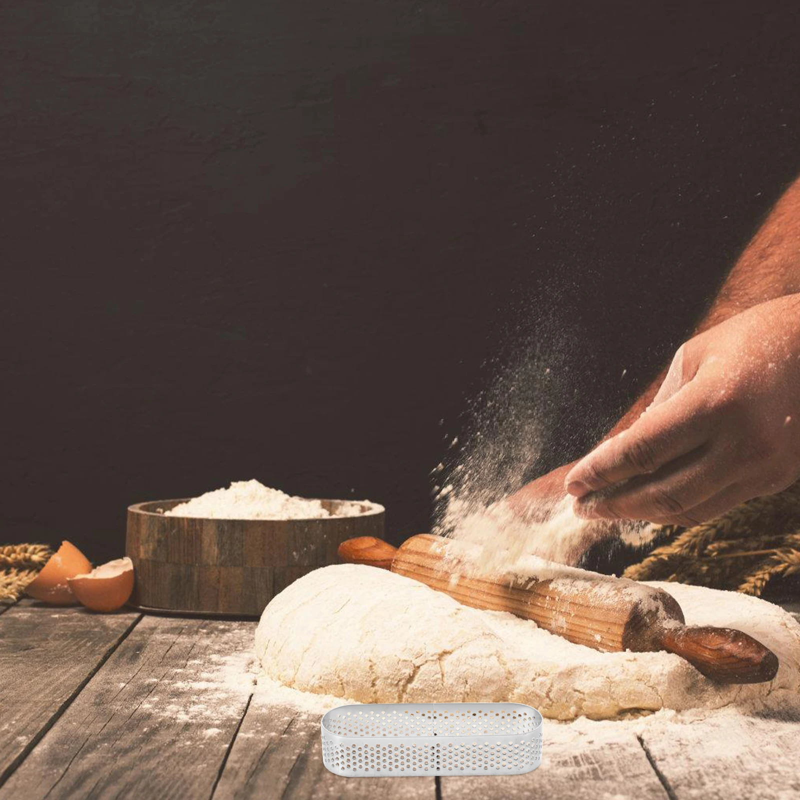 

6Pcs Stainless Steel Oval Tart Ring for Mousse Cake Baking Mold Easy Release Dishwasher Safe Baking Accessory Tart Ring