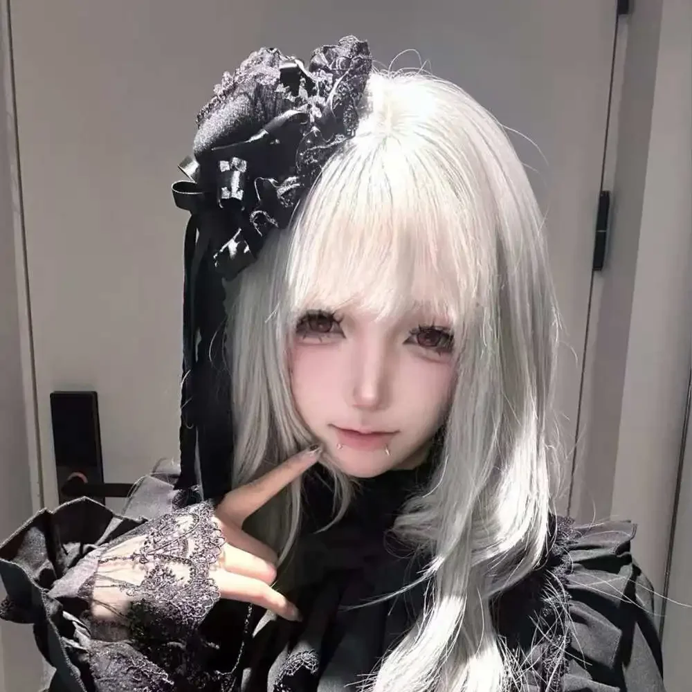 Dark Gothic Punk Retro Black Bow Haipin Comic-Con Small Top Hat Show Lolita Headwear Accessories