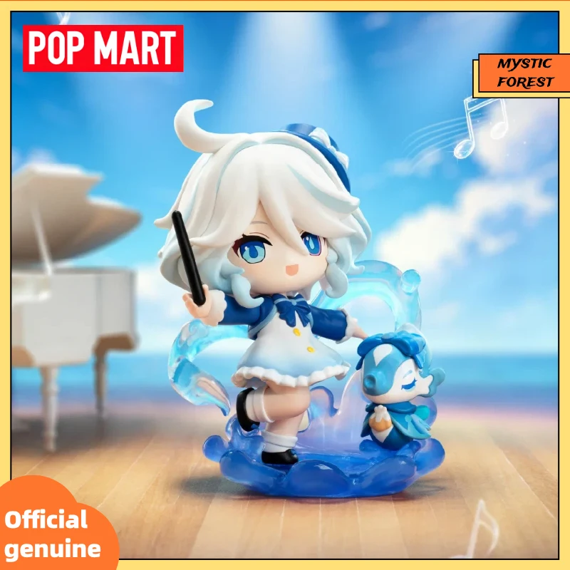 POP MART Genshin Impact Caja Sorpresa Serie Poesía de Luz y Sombra de la Academia Figura Coleccionable Juguetes Modelo de Escritorio Regalos