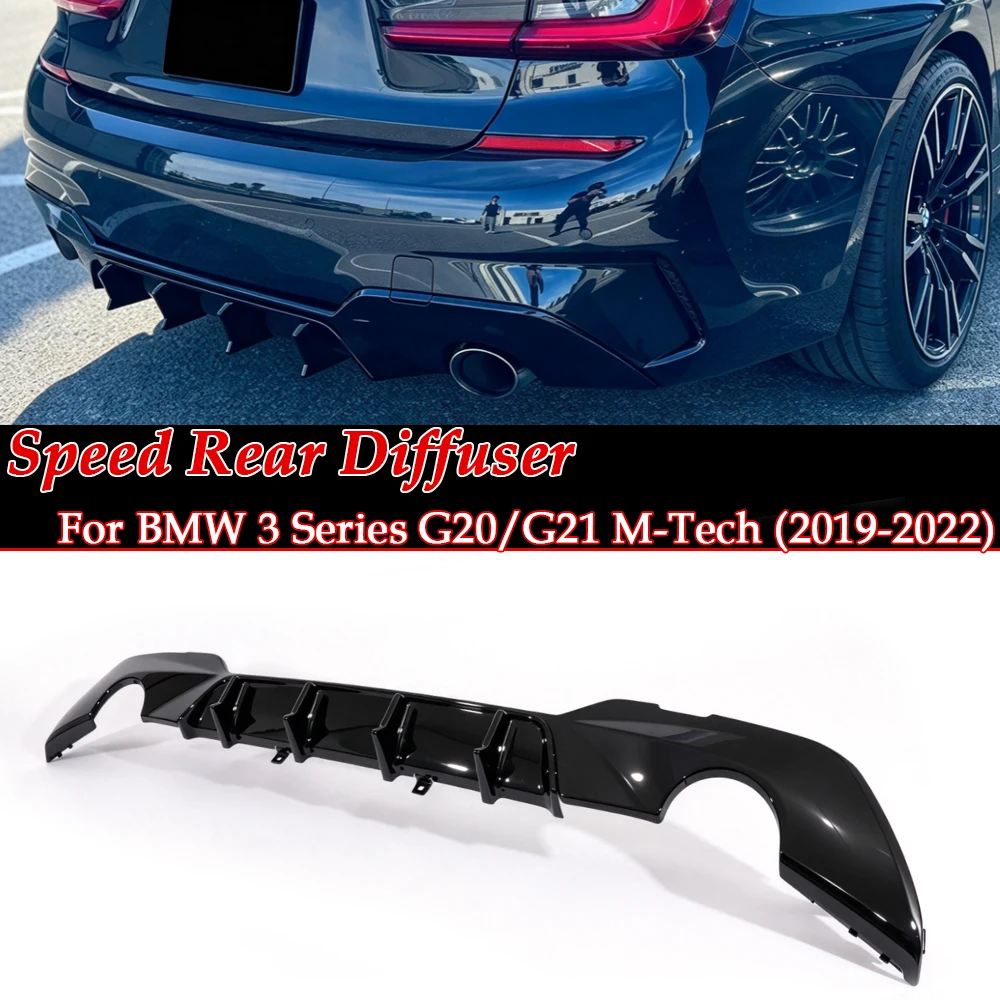 Exterior Parts M Tech M Sport Rear Bumper Diffuser Body Kit MP Speed Style Diffusor For BMW 3 Series G20 G21 2019-2022 M340i