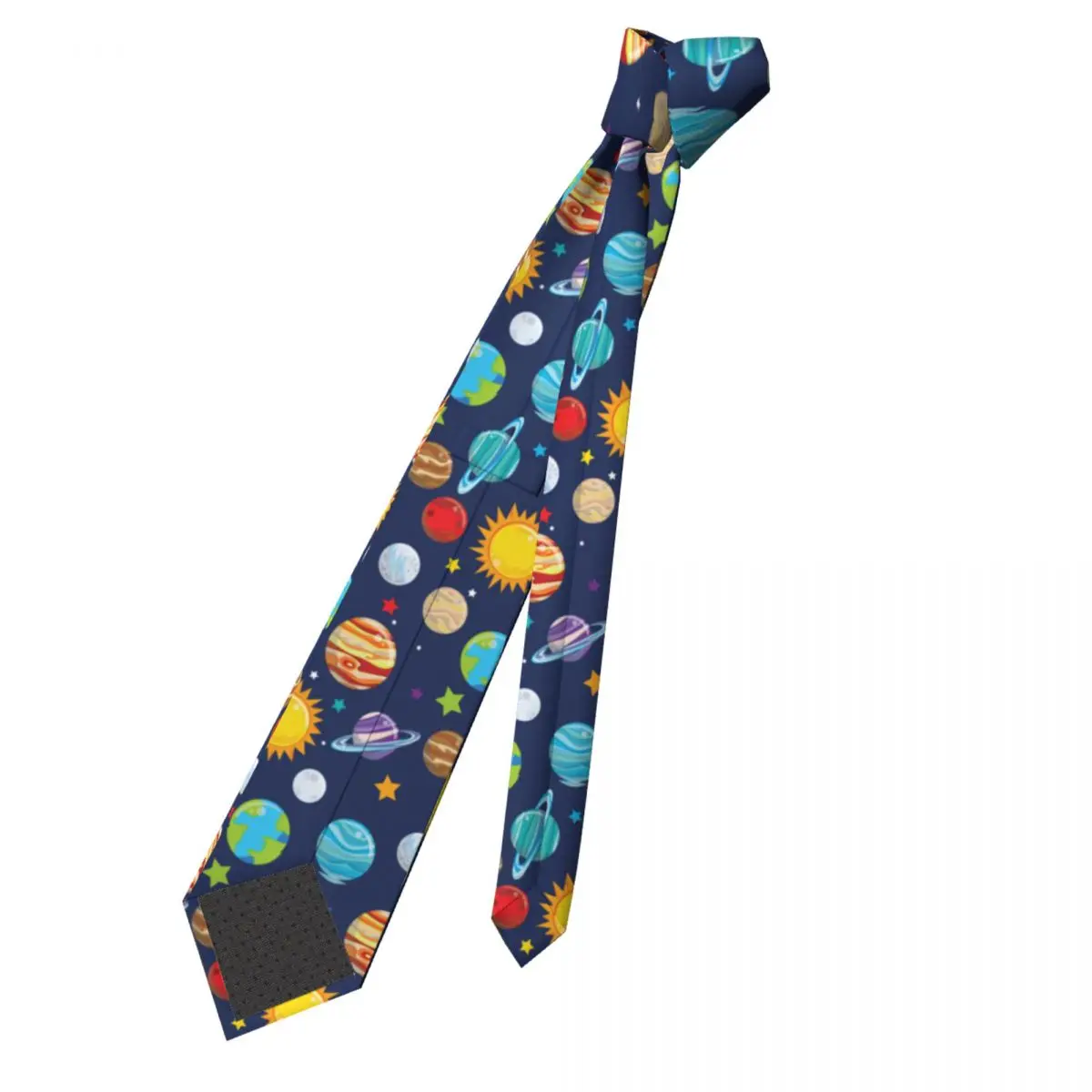 Space Galaxy Planets Necktie Men Silk Polyester 8 cm Wide Neck Ties for Mens Suits Accessories Gravatas Wedding Accessories Gift