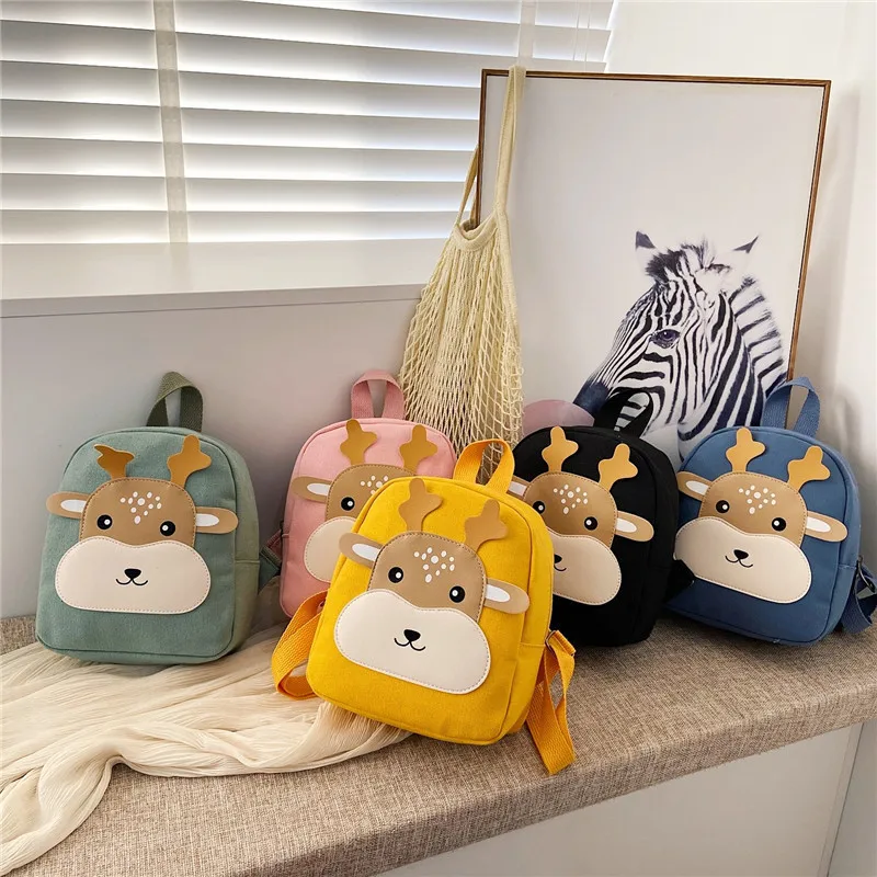 

Children's Bags New Anime Boys Backpack Cartoon Cute Girls Canvas Backpack Baby Kindergarten Small School Bag