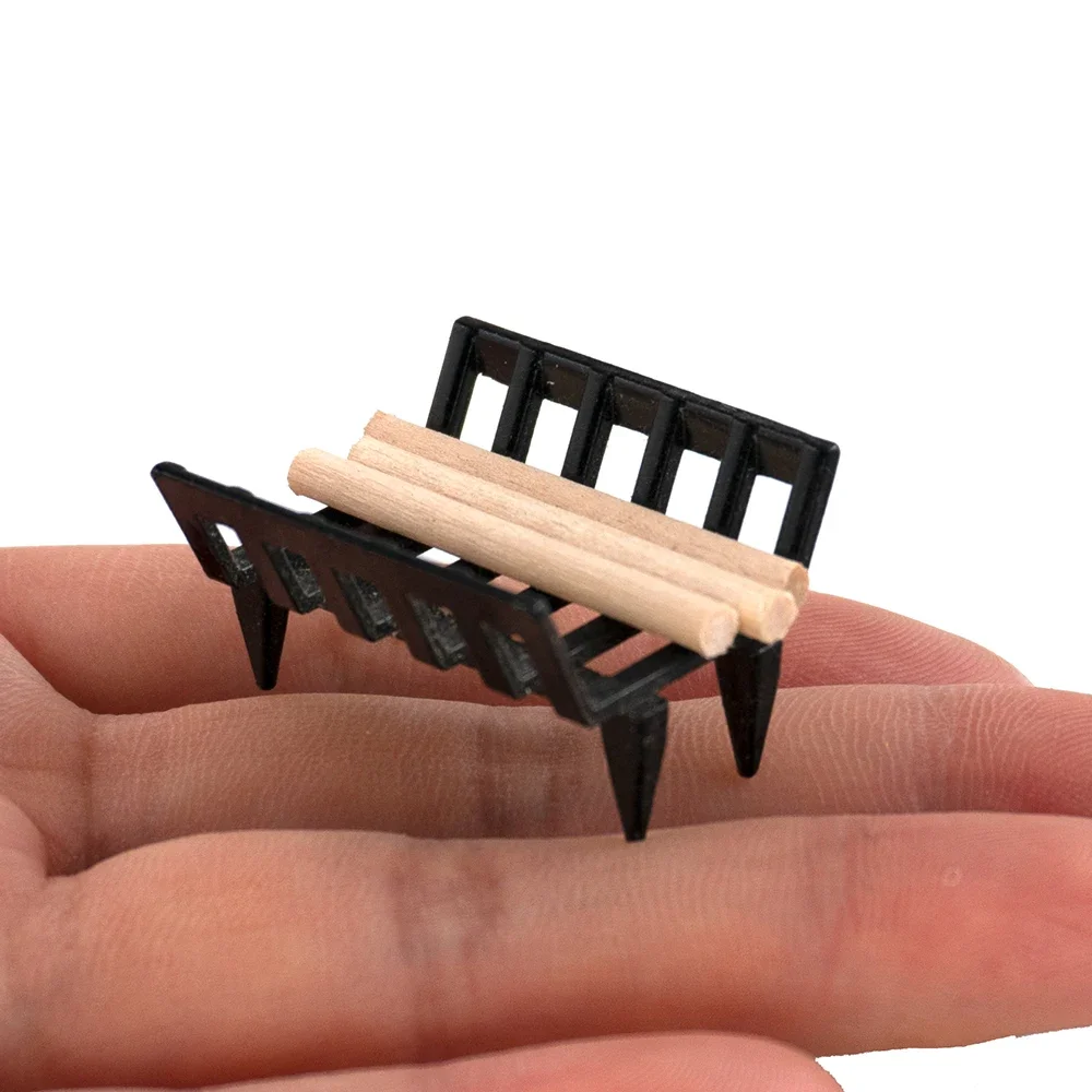 1/12 Dollhouse Miniature ฟืนกรอบชุด Mini ชั้นวางของเล่นสําหรับตุ๊กตาอุปกรณ์ House ตกแต่ง