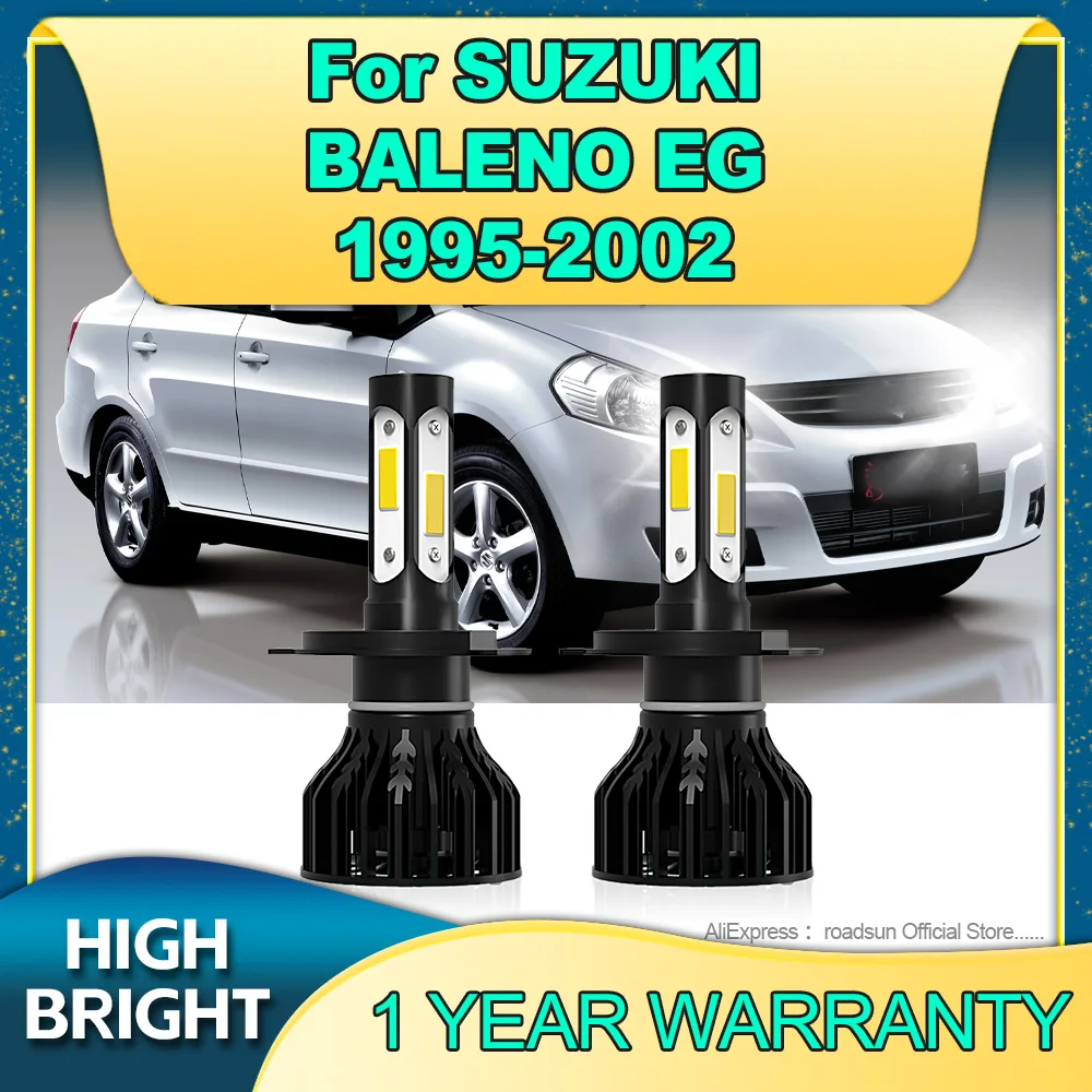 

LED Headlight Bulbs H4 25000LM Car Light 4Side Chip 6000K For SUZUKI BALENO EG 1995 1996 1997 1998 1999 2000 2001 2002