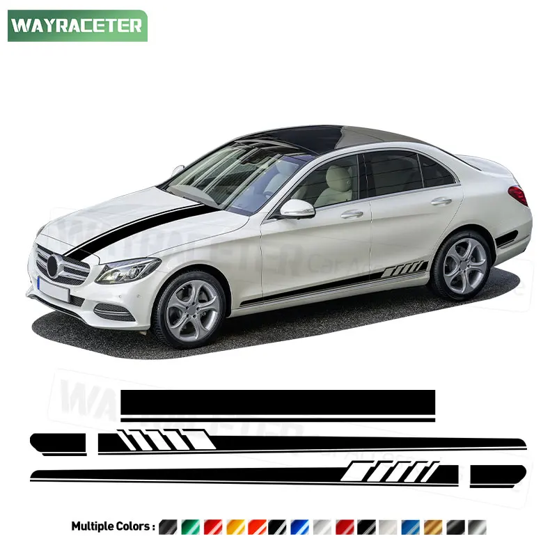 Edition 1 Door Side Stripes Hood Bonnet Line Sticker For Mercedes Benz C Class W205 C63 AMG S205 A205 C205 C43 C180 C300 C220