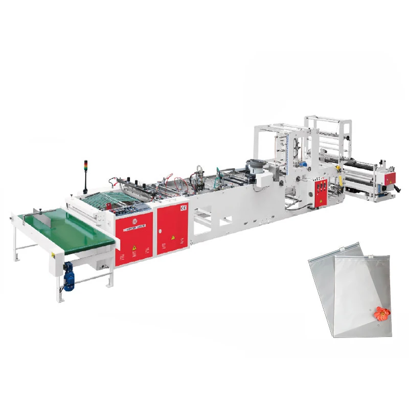 Super High Speed 2 Lines Polyethylene Waterproof Slider Zipper Lock Plastic Bag Making Machine