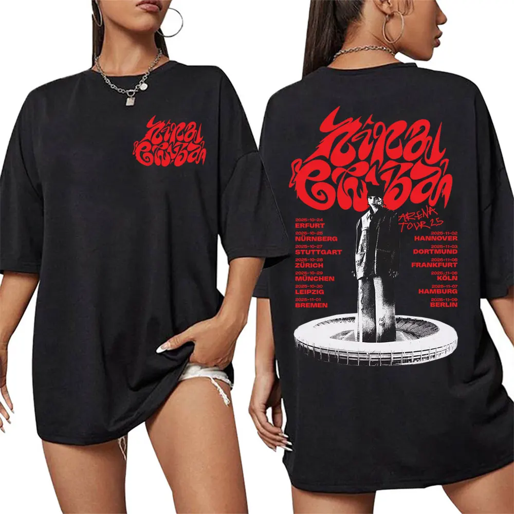 

Singer Nina Chuba Arena Tour 2025 Summer Men's Women's Super Large Hip Hop Street T-shirt Short Sleeve T-shirt Street Dress