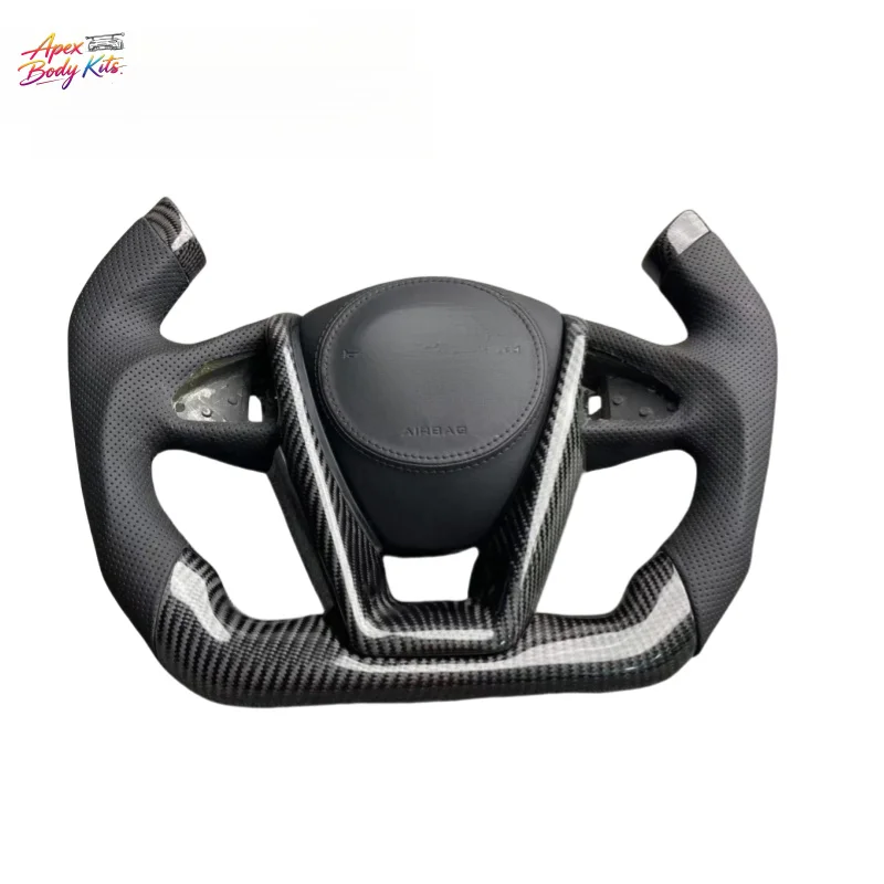 For Nissan Sylphy Lannia Maxima Sport Flat Bottom Carbon Fiber Upgraded and Customized Steering Wheel