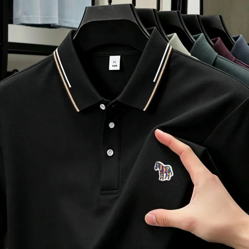 Men first choice summer fashion classic polo shirt suitable busine leisure soft breath quick dry short sleeve Tshirt top