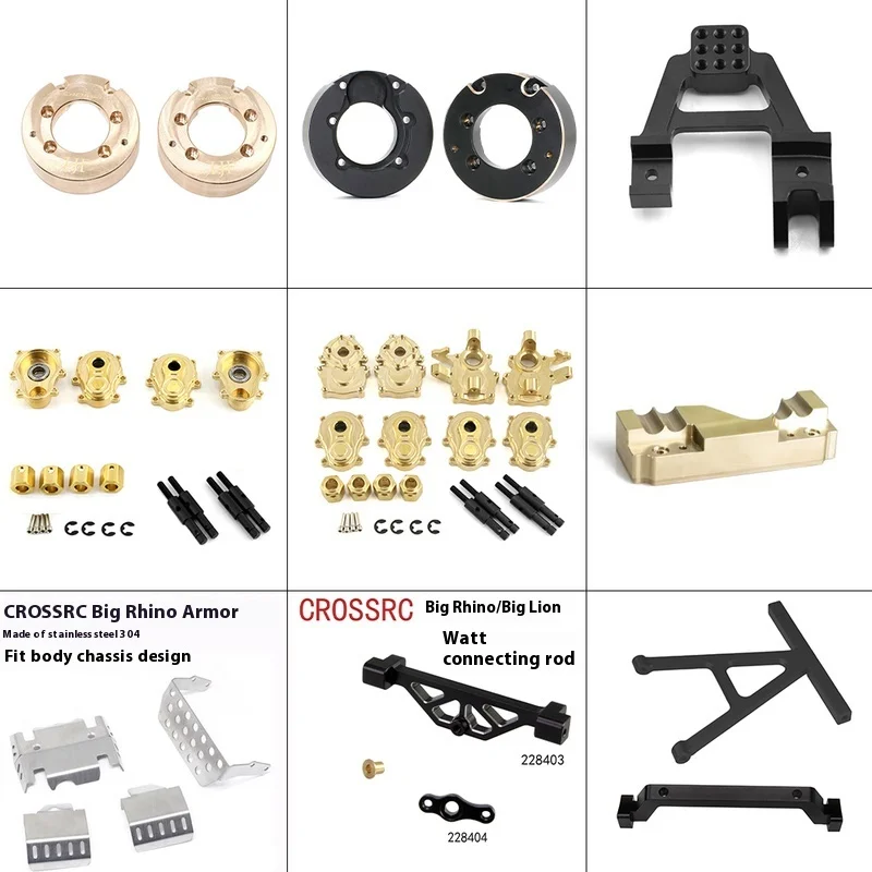 Crossrc Emo Series X/Xl/X3/X4 Brass Accessories Op All Metal Upgraded Counterweight Axle Housing C Seat Transmission Shaft, Etc