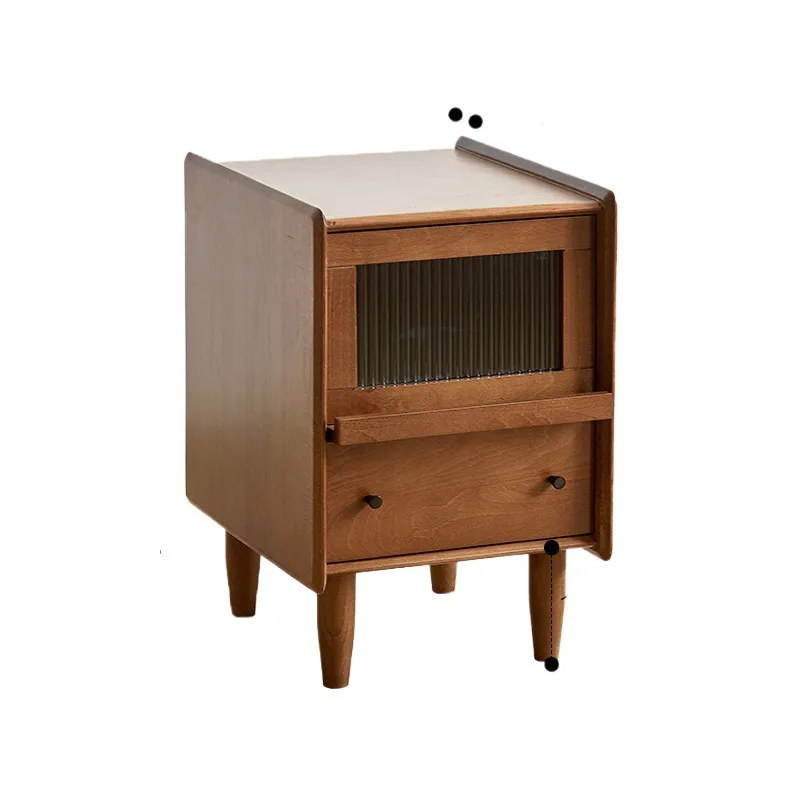 Solid wood bedside table simple small ultra-narrow side cabinet bedroom bedside cabinet