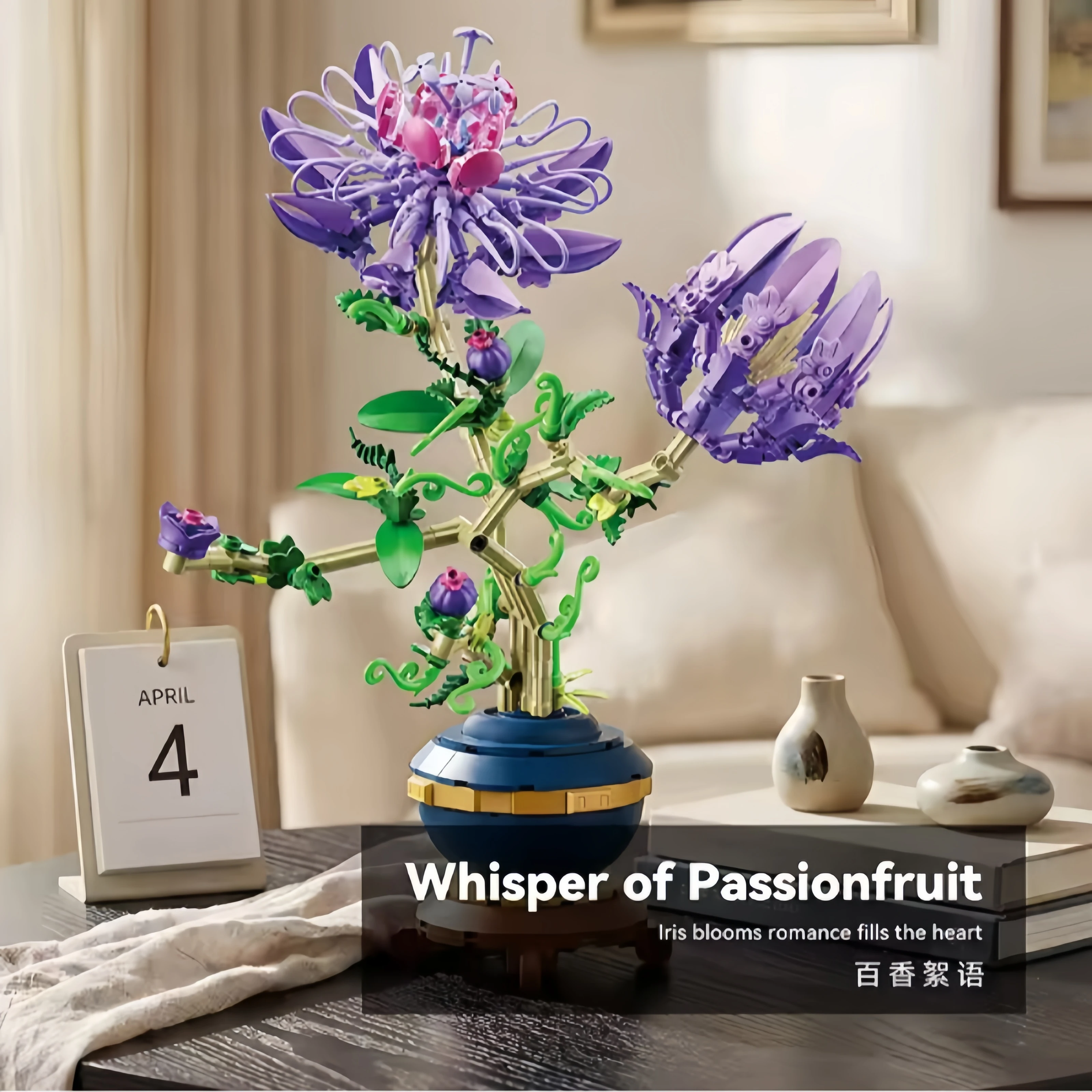 7907 537pcs Flower Bouquet Botanical Collection Model Kit for Building Block Brick Toy DIY Assembly Decoration Components