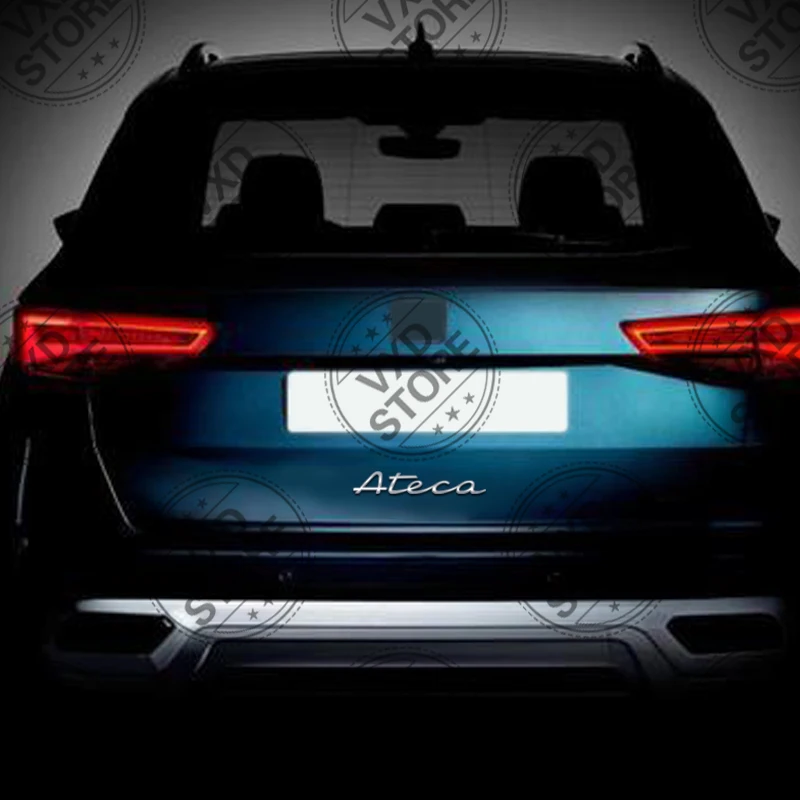 For New ATECA Lettering Car 3D Metal Letters Logo Badge Decals Sticker Car Auto Rear Trunk Alphabet Emblem Styling Stickers