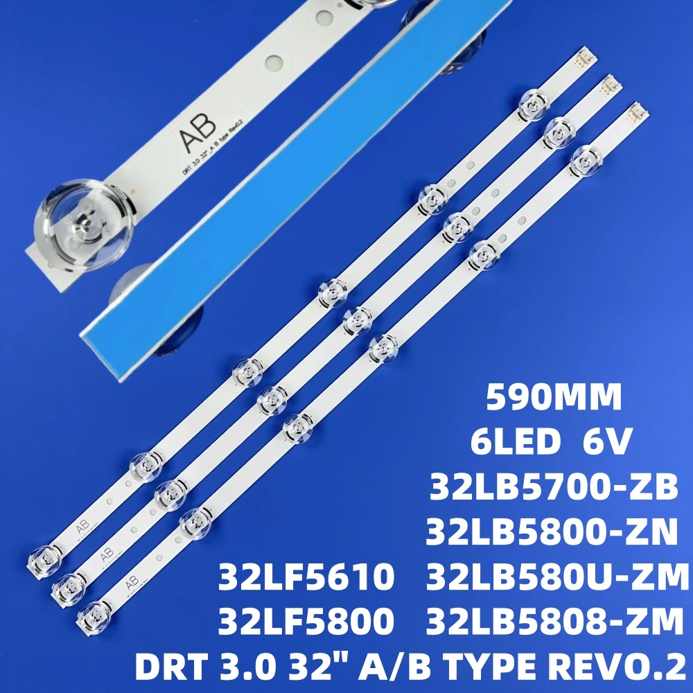 3PCS LED Strips for 32LB5800 32LF560V LGIT UOT A B 6916L-1974A 1975A 6916L-2223A 2224A Innotek DRT 3.0 32 32LB560B 32LB561V 6