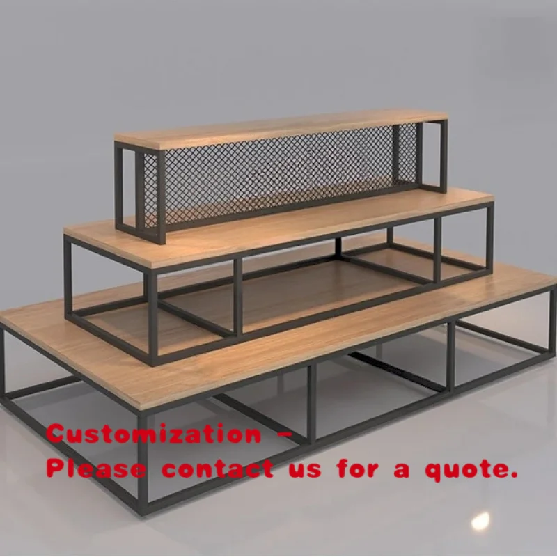 custom.Custom Homeware Wood Shelving Light Duty Pre-Assembled Boutique Merchandise Display Stand Racks Supermarket