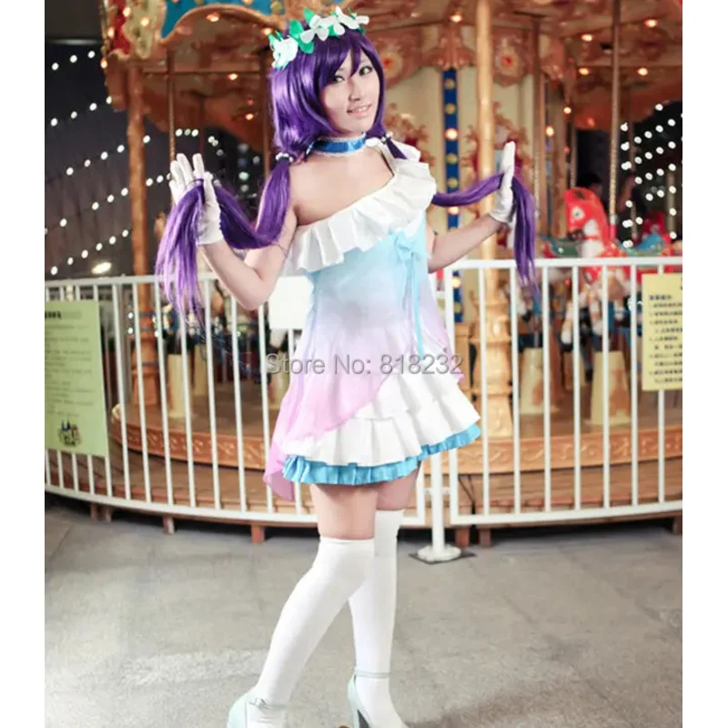 Liebe leben yume no tobira Träume Tor Nozomi Tojo Chiffon T-Shirt Kleid Uniform Outfit Anime Cosplay Kostüme