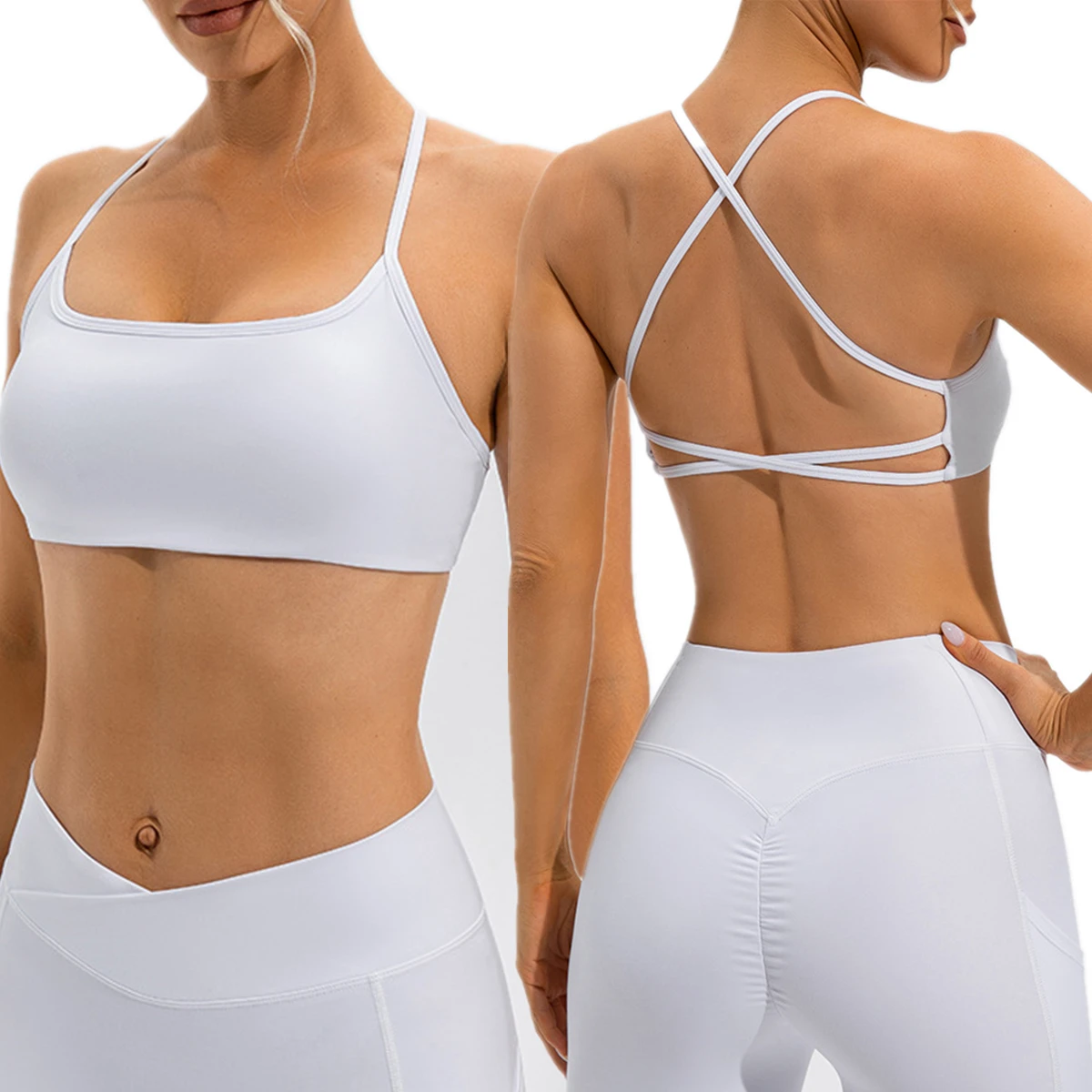 

Maxdutti 2026 Summer T-shirt Woman Clothes Sports Bra Women's Naked Feeling Sports Bra Shockproof Running Yoga Fitness Top 2026