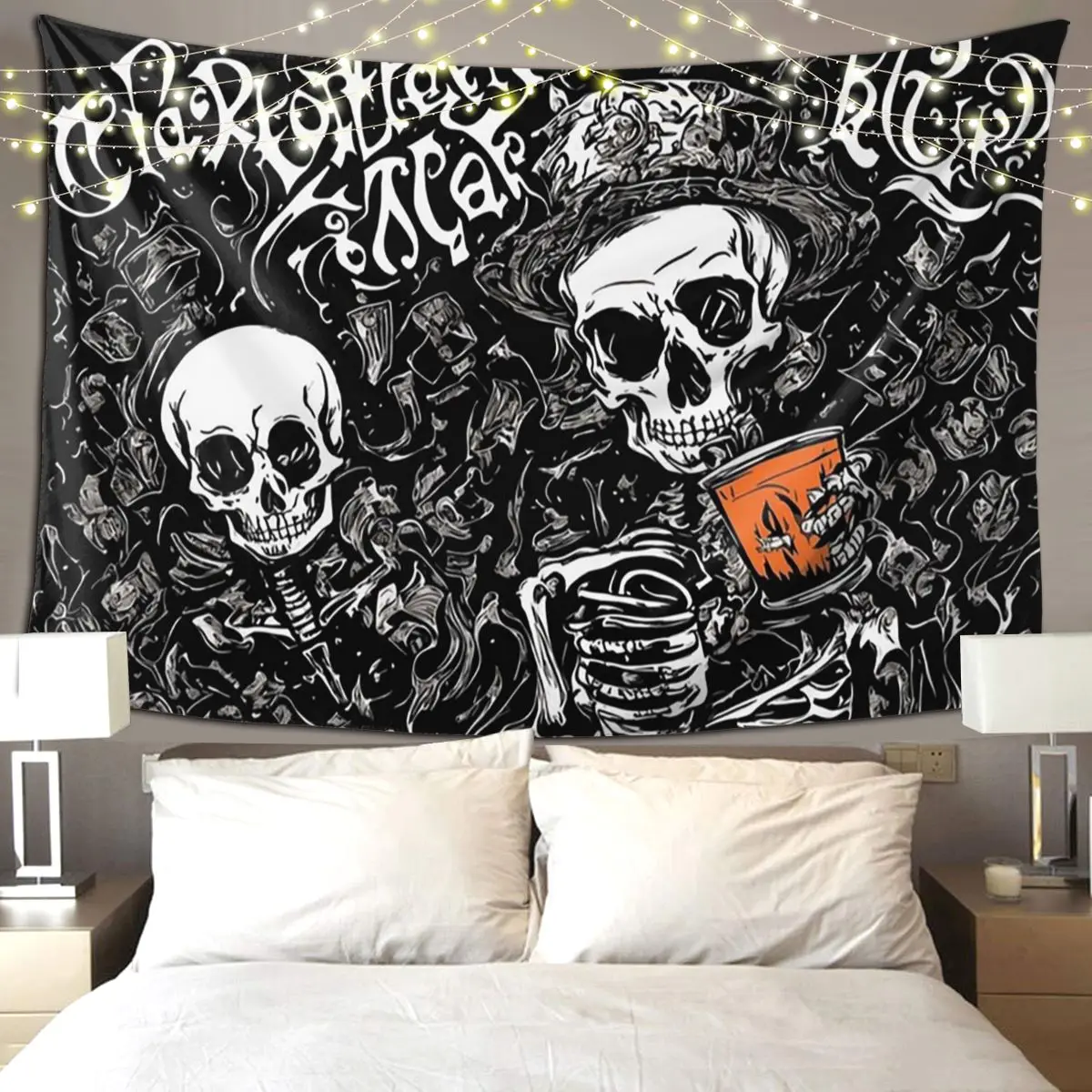 Stand Out From The Crowd With Unique Halloween Tapestry Hippie Wall Hanging Aesthetic Home Decor Tapestries for Living Room