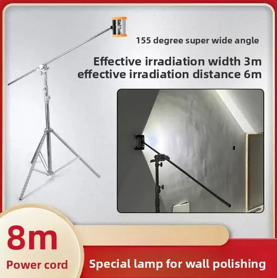 Portable Industrial LED Wall Leveling Lighting with Handle Bracket Auxiliary Sanding Tools and Painter Developing Lamp