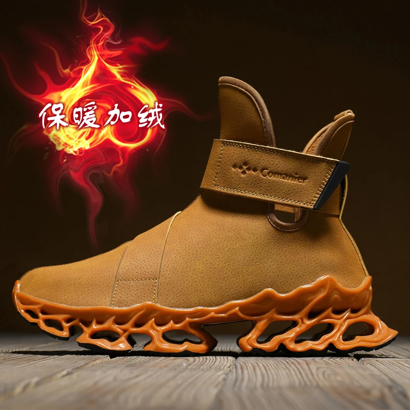 2023 New men boots  Winter Slippers Warm Men Shoes Waterproof Non-Slip Plush Sneakers Male tenis shoes Boots Men Sneakers Winter