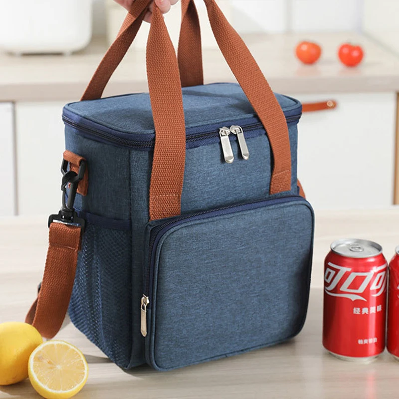 Double Layer Picnic Bag Thermal Lunch box Bento Bag Food Cooler Bags Insulated Case Protable Travel bag Waterproof Storage case